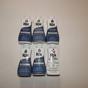 7 - Royal Blue - RIT 8oz Liquid All Purpose Fabric Dye PLUS ColorStay Fixative